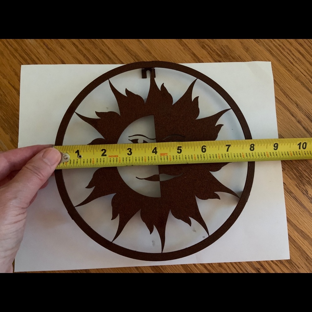 Metal Sun Trivet/Wall Hanging - Picture 3 of 4